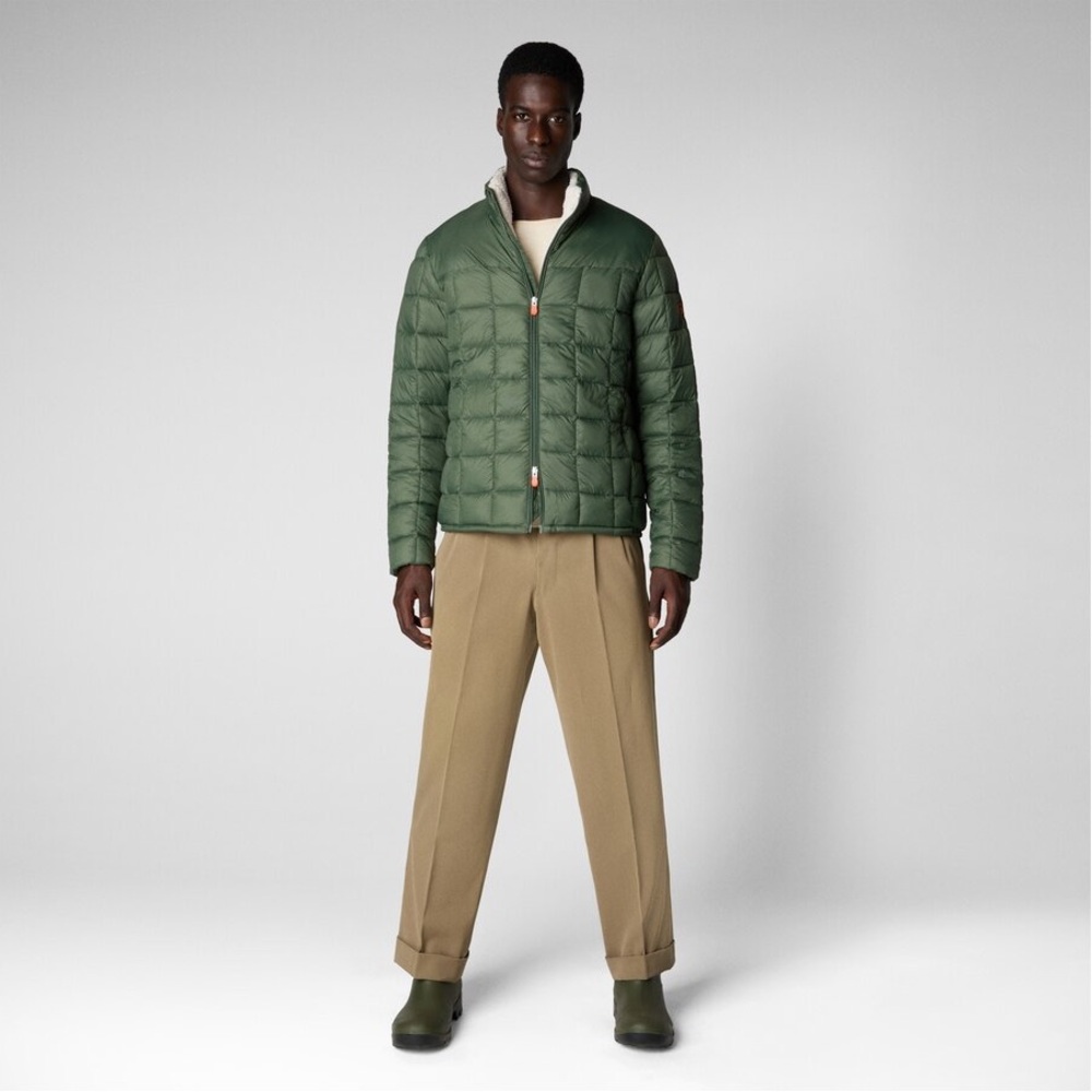 Men's Green Quilted Jacket